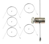 Kit de reparación de cable del acelerador con cuerda de alambre de acero de 5 mm de diámetro y gancho en Z para cortacésped, tractores de eje único y cortadoras de cepillo, máquinas motorizadas de