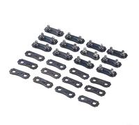 Kit de reparación de cadena de motosierra, paquete de 12 eslabones de repuesto de 3/8 LP de 0.050 pulgadas, kit de unión de correa de metal para sierras rotas