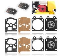 Kit de Reparación de Carburador 2 Piezas Compatible con Walbro WA WT, Sustituye D10 WTA, Junta y Membrana 4x4 cm para Motosierra Desbrozadora Soplador, Fácil de Instalar y Duradero