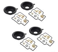 Kit de reparación de carburador, 4 juegos para Kawasaki ZZR600E 1993-1995, juntas de reconstrucción de latón, sellos de válvula de aguja flotante, mantenimiento