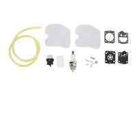 Kit de reparación de carburador para motosierras McCulloch CS340 y CS380 - Filtro de aire, filtro de combustible, línea de combustible, para línea de bombilla de imprimación y juego de juntas para