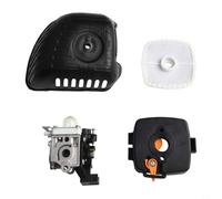 Kit de reparación de carburador para recortadoras de césped SRM225, PAS225, PPF225, SHC225, GT225 y PE225, juego de repuesto de metal y plástico de 17 piezas con filtro de aire, kit de línea de