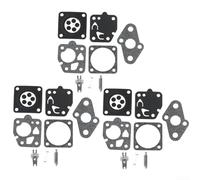 Kit de reparación de carburador para TD24 TD25 TD33 TD40, TD48 TG20 TG24, TG25 TG33, 3 juegos de kit de reconstrucción de carbohidratos de recortadora de cuerdas con juntas y sellos, piezas de