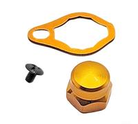 Kit de reparación de carrete de pesca con tuerca de eje de aleación de aluminio, placa de presión y tornillos, apto para carretes de cebo Daiwa y para Abu Garcia B3 P3 P4 X4 Pro (oro profundo)