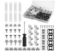 Kit De Reparación De Casco De Hockey - Kit De Accesorios Con Tornillos De Sustitución, Kit De Equipos Para Casco De Fútbol | Kit De Tornillos Con Clips 57X, Herramientas De Mantenimiento Para Equipos