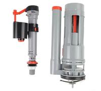 Kit de reparación de cisterna de inodoro con válvula de descarga doble, válvula de entrada de agua ajustable para tanque de inodoro, mecanismo de drenaje, material PP