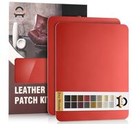 Kit de Reparación de Cuero para Muebles, Parche de Reparación Autoadhesivo 28 x 21 cm, Cuero Adhesivo Para Tapizar para Asientos de Automóviles, Sofás, Asientos de Barcos, Sofás para Sillas Rojo
