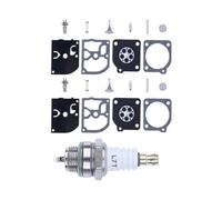 Kit de reparación de diafragma de 2 piezas con bujía compatible con sierras H40, 45, 49, 55, 51, H55, H51, 240R, 245R y RB-45.