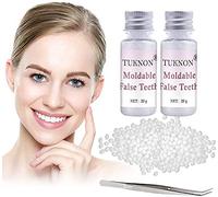 Kit de Reparación de Dientes Temporal, Reemplazos de Dientes Temporales, Dientes falsos moldeables temporales para reparar el relleno del diente roto faltante, Ajuste Instantáneo y Sonrisa Segura