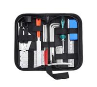 Kit de reparación de guitarra, kit de mantenimiento de guitarra eléctrica, juego de 25 herramientas de reparación de instrumentos musicales para estudio, actuación, hogar, viajes y espectáculo, 7.8 x
