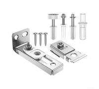 Kit de reparación de hardware de puerta plegable de 2 piezas, paquete de 2 soportes de pivote superior e inferior de acero al carbono con ruedas guía para un funcionamiento suave y silencioso en