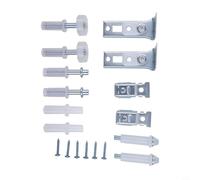 Kit de reparación de herrajes de puerta plegable de 18 piezas para puertas plegables de bolsillo y acordeón - pivote superior/inferior de acero de 3/8 pulgadas, rueda guía de 7/8 pulgadas, nailon PA6