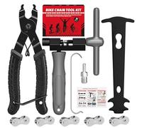 Kit de reparación de herramienta de cadena de bicicleta ytorgr, juego de herramientas de extracción de cadena de bicicleta con herramienta de rotura, tenaza y verificador, 5 pares de eslabones