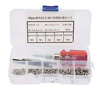 Kit de reparación de inserciones roscadas de 105 piezas de acero inoxidable Tipo helicoidal Conjunto de instalación de inserto de alambre(M3*0.5)