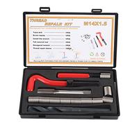 Kit de reparación de insertos de rosca, 15 piezas de insertos de rosca de acero inoxidable M14 x 1.5 hembra, kit surtido de accesorios de reparación de roscas para reparación mecánica automotriz