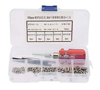 Kit de reparación de insertos roscados de 105 piezas con herramientas Insertos de alambre de acero inoxidable tipo helicoil(M3*0.5)
