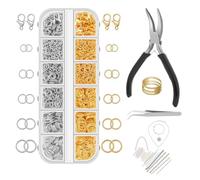 Kit De Reparación De Joyería - Multitud De Cierres Para Joyería,Cierres para Pendientes de Manualidades, Diaria, Regalos para Madre, Bodas y Playa