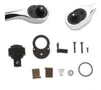 Kit de reparación de llave de carraca cromada para mecanismo de 72 dientes, accesorio de llave anfibia con piezas de repuesto tipo ciruela de 1/4 pulgadas, 3/8 pulgadas, 1/2 pulgada (M)