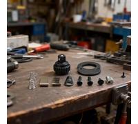 Kit de reparación de llave de carraca de 24 dientes, juego de mango reversible de 1/4 pulgadas, 3/8 pulgadas, 1/2 pulgadas, llave negra para mantenimiento mecánico automotriz (S)