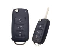 Kit de Reparación de Llave de Coche de 3 Botones, Carcasa de Repuesto con Espacio para Volkswagen Tiguan, Beetle, Jetta, Material Duradero