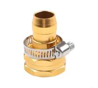Kit de reparación de manguera de jardín de 3/4 pulgadas, reparador de aluminio y abrazadera de acero inoxidable para rosca estándar de EE. UU., juego de accesorios de metal (interior)