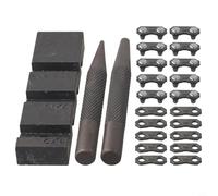 Kit de reparación de motosierra de bolsillo con juego de agujas de remachado de cadena para cadenas de paso 325 3/8 LP 404, herramienta de ruptura de cadena habitual, kit de reparación de eslabones