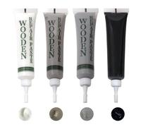 Kit de reparación de muebles de madera, relleno suave para retocar arañazos, negro, gris claro oscuro, blanco, kit de reparación de madera de alto rendimiento para arañazos, grietas, agujeros