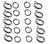 Kit de reparación de muelles para manija de puerta, 2 vueltas, bobina interna de 2 mm de grosor (paquete de 10 resortes y 10 clips circulares) 2T, 2 mm