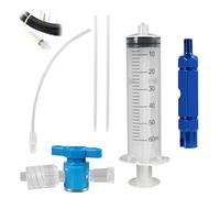 Kit de Reparación de Neumáticos para Bicicletas Sin Cámara, Seringa de 60ml Herramienta de Extracción de Válvula Presta, Inyector de Sellador Tubeless, Compatible para Válvulas Schrader y Presta