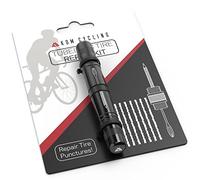 Kit de reparación de neumáticos tubulares para bicicletas de KOM Cycling - ¡8 colores! Arregla daños de neumáticos de bicicleta montañera y de carrera - Incluye horquilla y escariador de reparación