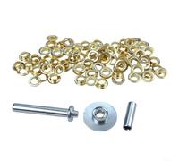 Kit de reparación de ojales de lona, 103 piezas con anillos de latón y herramientas de instalación para reparar toldos, tiendas de campaña, sacos de dormir, toldos y banderas