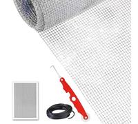 Kit de reparación de pantallas para ventanas y puertas, incluye herramientas y materiales esenciales para reemplazo de pantalla de patio y porche (traje gris)