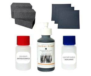 Kit de reparación de pasamanos de cuero para Audi S Series, alma negra, para arañazos, volante e interior, Nero Soul 60 ml