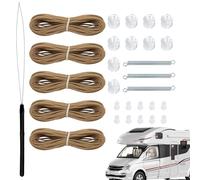 Kit de reparación de persiana para cámper, restricciones de sombra de , cordón de cortina plisado, herramienta de cordón para persiana de ventana, juego de pestañas verticales, perfecto para