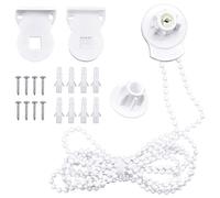 Kit de Reparación de Persianas, 25mm Mecanismo Estor Enrollable, Plastico Embrague Ciego Soporte de Cadena de Cuentas Kit con Tornillos pour Ventana tratamientos