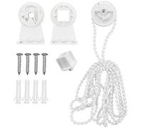 Kit de Reparación de Persianas, 28mm Mecanismo Estor Enrollable, Plastico Embrague Ciego Soporte de Cadena de Cuentas Kit con Tornillos pour Ventana tratamientos