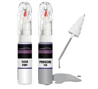 Kit de reparación de pintura de retoque para Porsche Le Mans Silver Met. 7SD + pintura de retoque de capa transparente