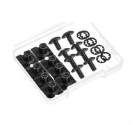 Kit de reparación de placa trasera de fútbol de 25 piezas con sujetadores de rosca 10-32, pernos ranurados, tuercas y bujes de bloqueo interno para hombreras de fútbol americano y rugby