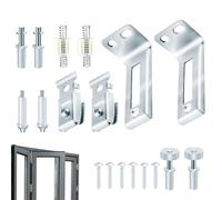 Kit de reparación de puerta plegable, juego de 18 accesorios de armario plegables, rodillo de riel deslizante de repuesto con pines y guías, paquete de mantenimiento de puerta de acero resistente