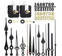 Kit de reparación de reloj silencioso con 5 manecillas y ejes cortos largos para proyectos de reloj personalizados en entornos silenciosos (B)