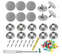 Kit de reparación de revestimiento de techo de automóvil de 60 piezas con remaches, pasadores, destornillador y cinta métrica para la fijaci