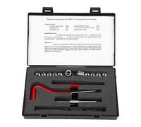 Kit de Reparación de Rosca Métrica M9x1.25mm, 20 Piezas, Acero Inoxidable, Incluye Taladro Espiral, Grifo, Llaves y 15 Insertos