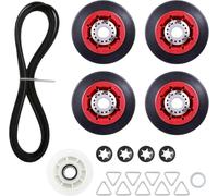 Kit de reparación de secadora de repuesto para Maytag MEDX600XW0, Maytag 5000 series 3000 series 2000, Maytag Bravos Quiet Series 300 con rodillo, correa y polea, etc
