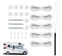Kit De Reparación De Sombra Plisada RV - Conjunto De Restricciones Ciegas De Ventana, Pestañas De Reparación del Panel Vertical | Reemplazo del Cable De La Ventana Remolque De Viaje, Solución De R
