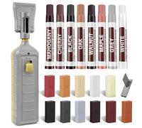 Kit de reparación de suelos laminados, kit de reparación de muebles de madera, kit de reparación de muebles de madera, kit de reparación de cera para suelos de madera dura, cubre arañazos, manchas