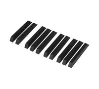 Kit de reparación de teclado de piano, 10 llaves de plástico ABS negro de 12,7 mm de ancho de cola que faltan teclas dañadas, repuesto para mantenimiento del teclado