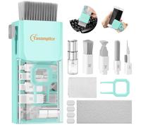 Kit de reparación de teclado electrónico con bolígrafo limpiador de auriculares 3 en 1, bolígrafo de lente de cámara, apto para iPad, iPhone, teléfono celular, TiffanyBlue
