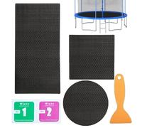 Kit De Reparación De Trampolín Con Parche | Bandas Reparadoras Para Agujeros | 3 Formas Adhesivas (Cuadrado, Rectangular, Redondo) Para Lona De Trampolín | Reparación De Rasgaduras Y