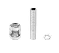 Kit de reparación de tubos de lámpara con rosca fina M10 de 20/32/40 piezas, tuerca de acoplamiento hexagonal abierta de metal roscada for varilla de extensión de luces(C 40Pcs,Size7)