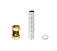 Kit de reparación de tubos de lámpara con rosca fina M10 de 20/32/40 piezas, tuerca de acoplamiento hexagonal abierta de metal roscada for varilla de extensión de luces(C 40Pcs,Size4)